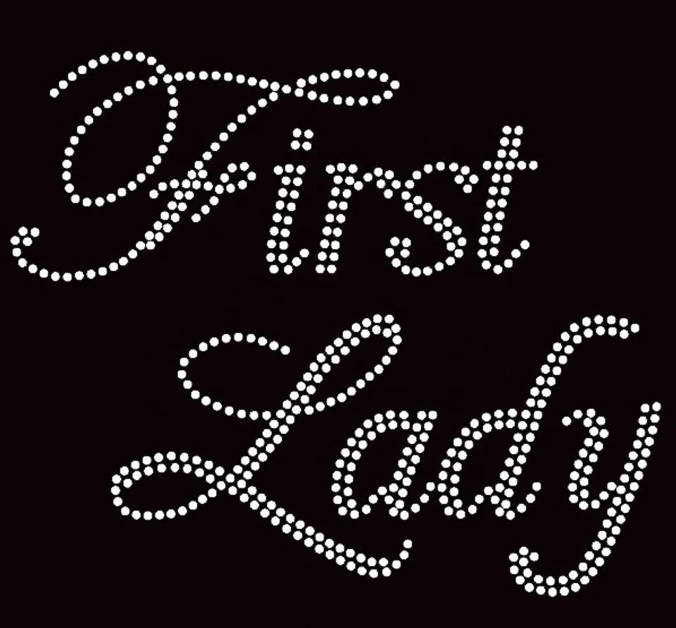 First Lady round Crystal Iron-On Rhinestone Transfer Flatback Hot-Fix Technique for Nail Art Shoes Bags Garments Home Decoration