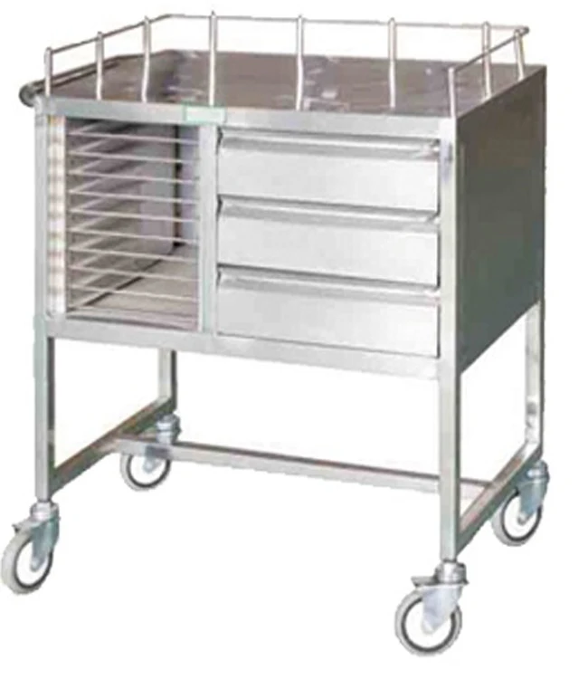 Abs первой медицинской помощи пациента для кормления аварии ветеринара, сертифицированная медицинская мебель мобильный стальной анестезии Прачечная тележка для хранения