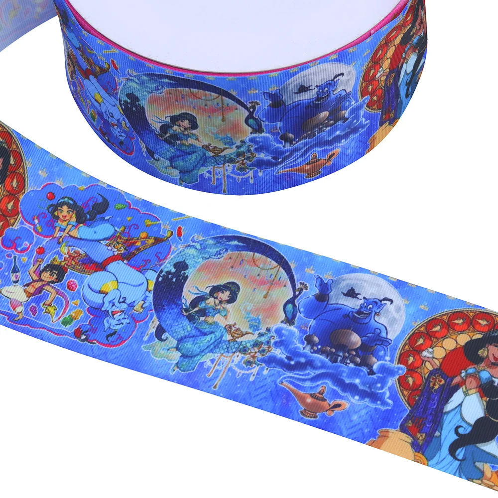 Wholesale 3 inch Cute Character Girls grosgrain printed ribbon heat transfer ribbon For Hair Accessories