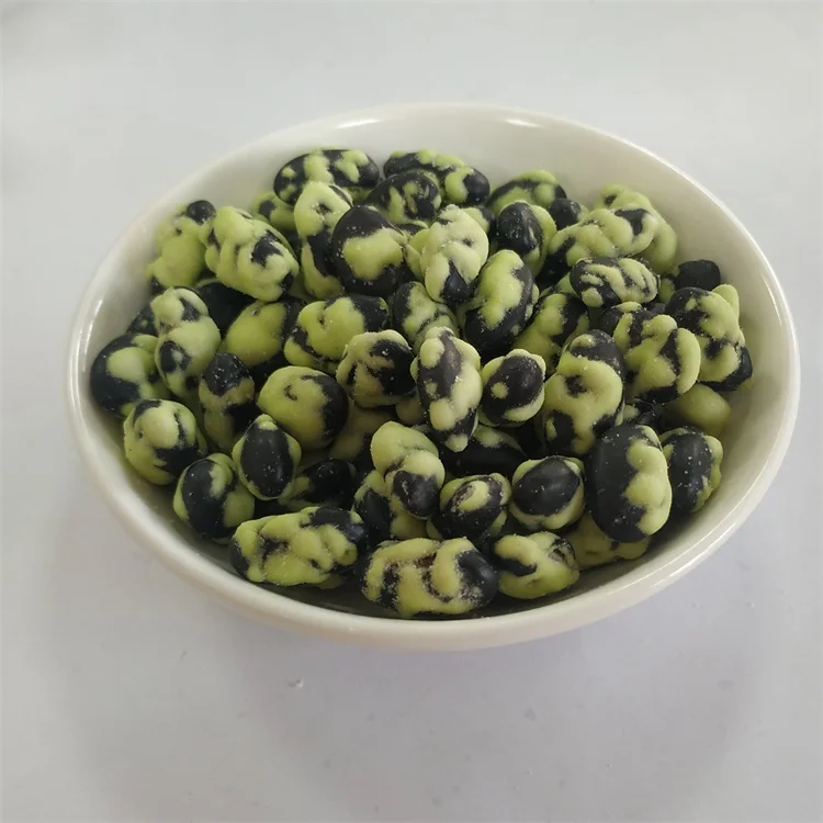 Распродажа, сухие жареные черные бобы со вкусом васаби