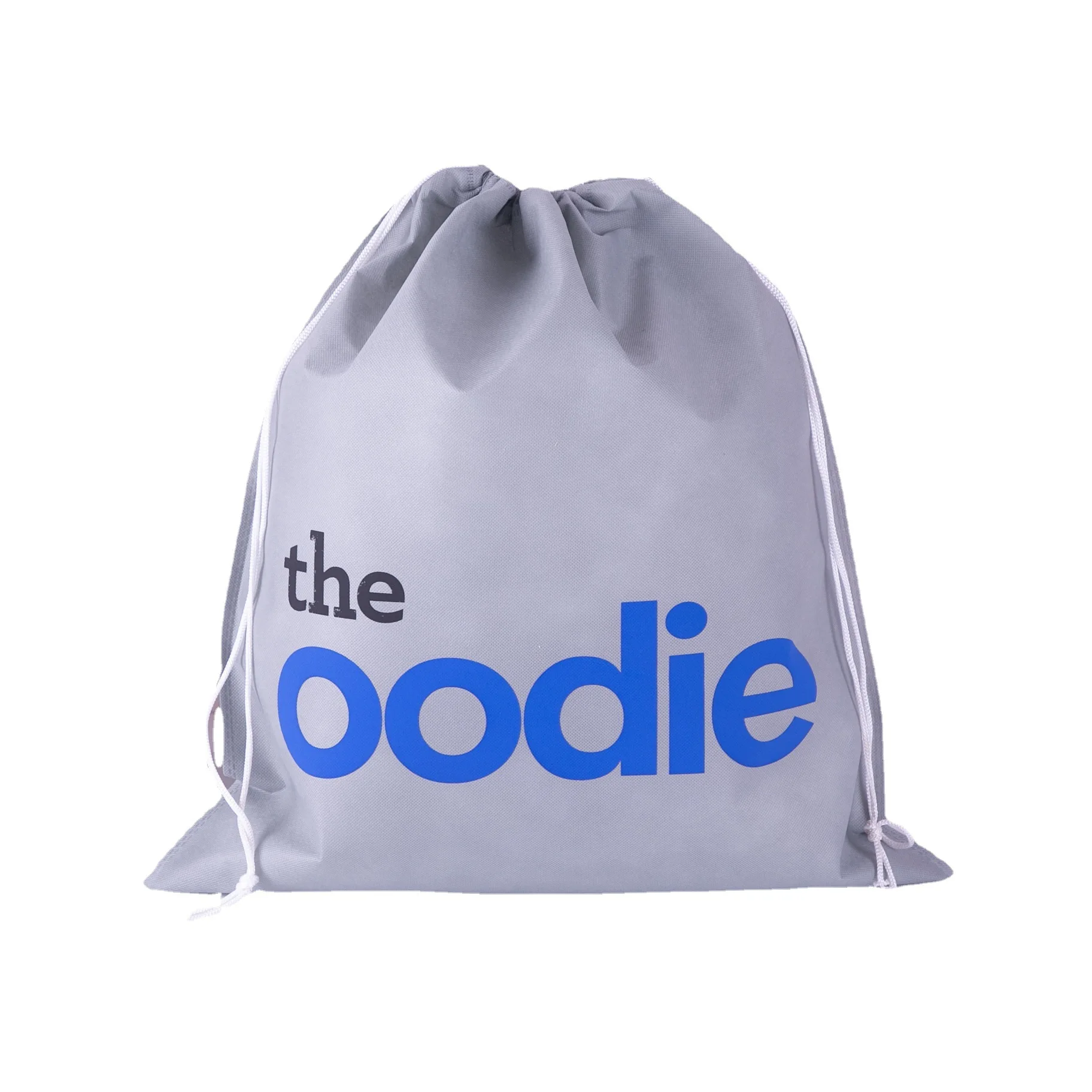 High Quality Screen Print Recycled Pet Stitch Bonded Non Woven Fabric drawstring non woven bag shoe