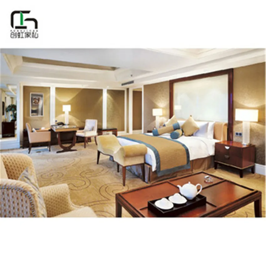 Popular Custom Made Modern High Quality 7 Star Hotel Bedroom Furniture Set Luxury