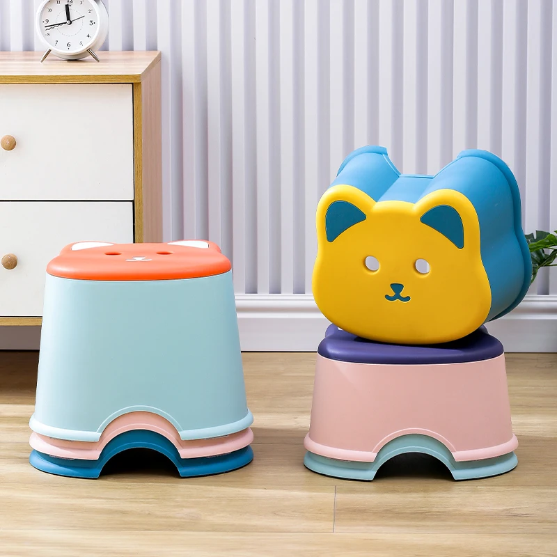 High Quality Portable Kids Plastic Stools Cartoon Mini Chair