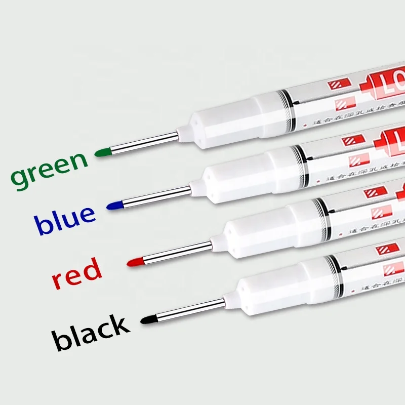 Wholesale Deep Hole Long Nib Head Markers For Metal Perforating Pen Waterproof Bathroom Woodworking Decoration Multi-Purpose