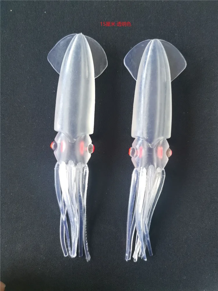 15cm luminous green soft squid lues