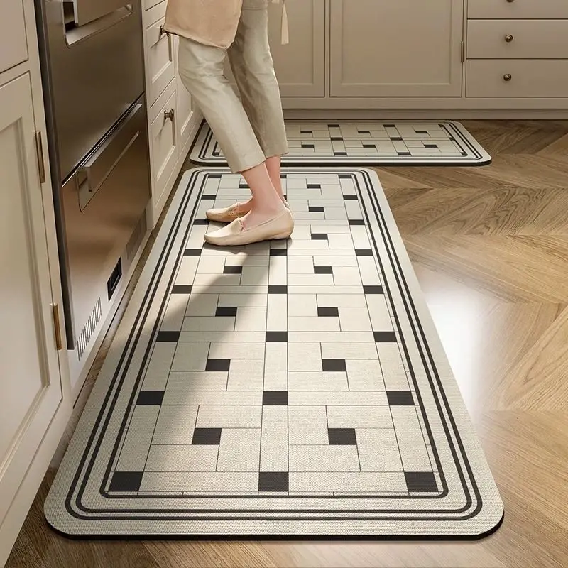 Factory  thick anti fatigue   Sponge 2 Pieces Kitchen  Mats  Washable Kitchen Runner rugs for floor
