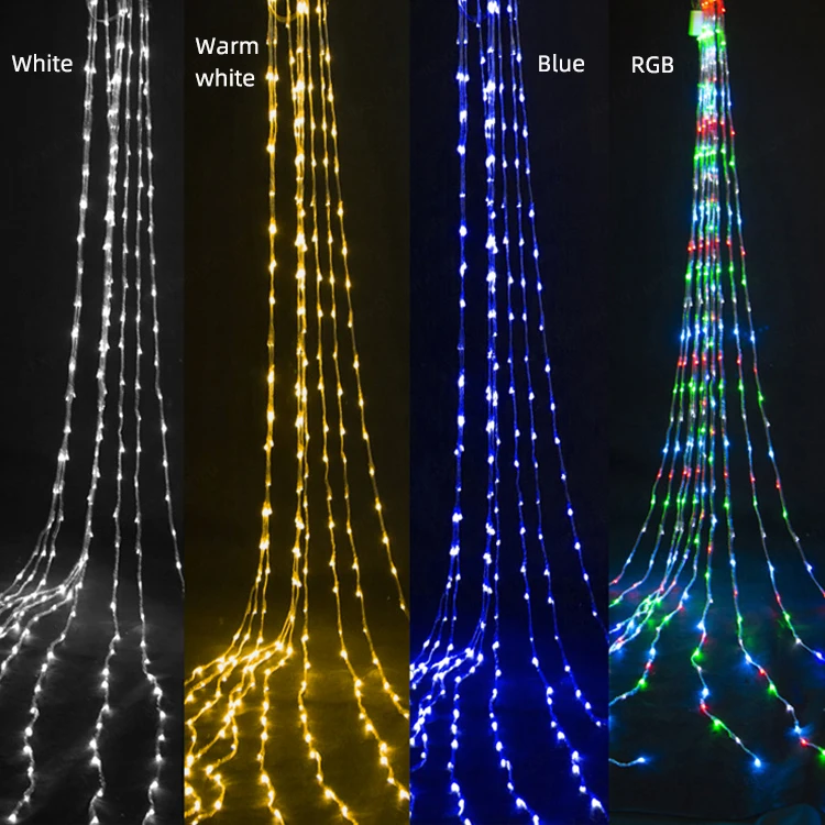 led curtain waterfall light Christmas day full of stars window decoration light string manufacturers