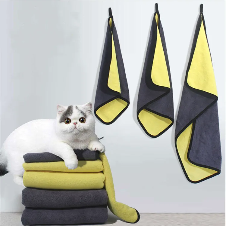 Lepai Pets Quick-dry Fiber Towel Dog and Cat Pet Absorbent Bath Towels