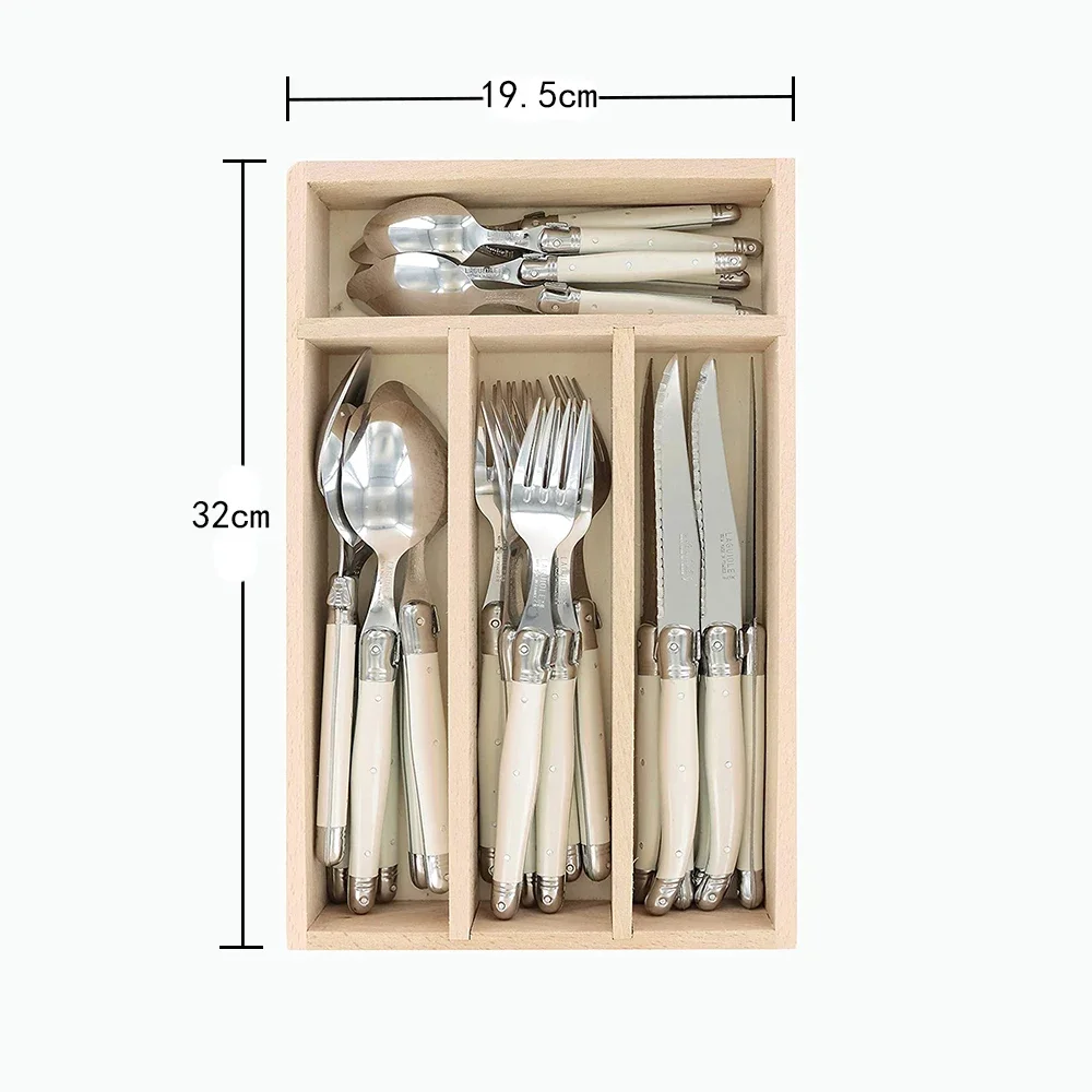 Kitchen Accessories Tool Steak Knives Forks Soup Spoons Laguiole Flatware Set