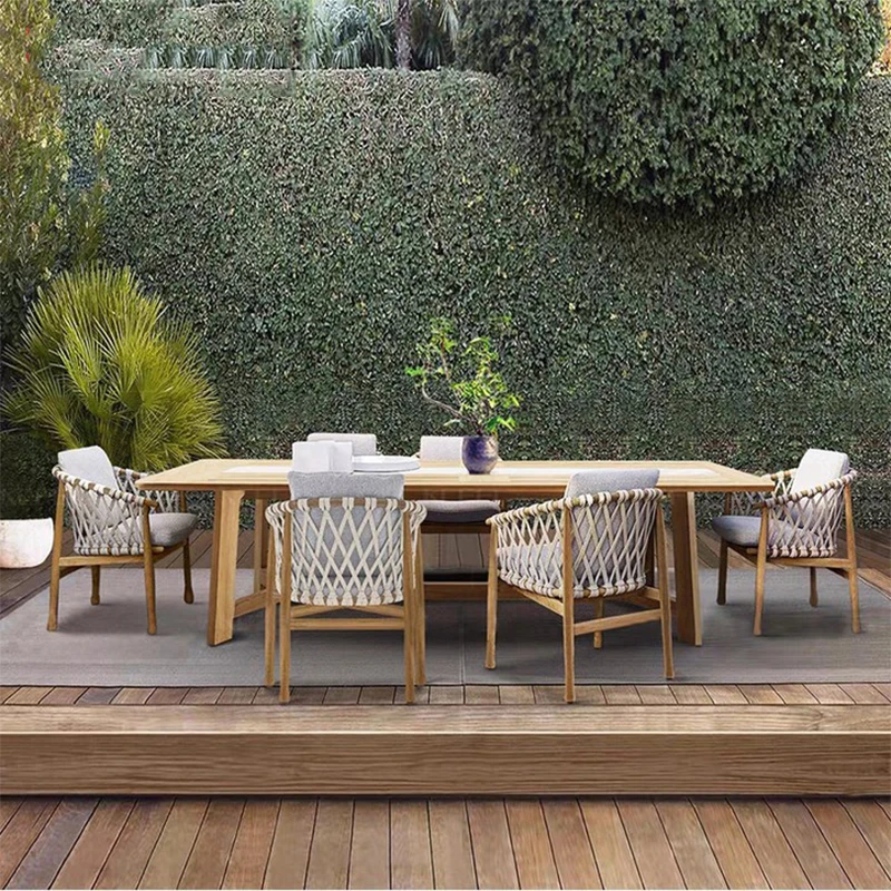 outdoor furniture rattan garden furniture set teak dining teak wood dining table and chair