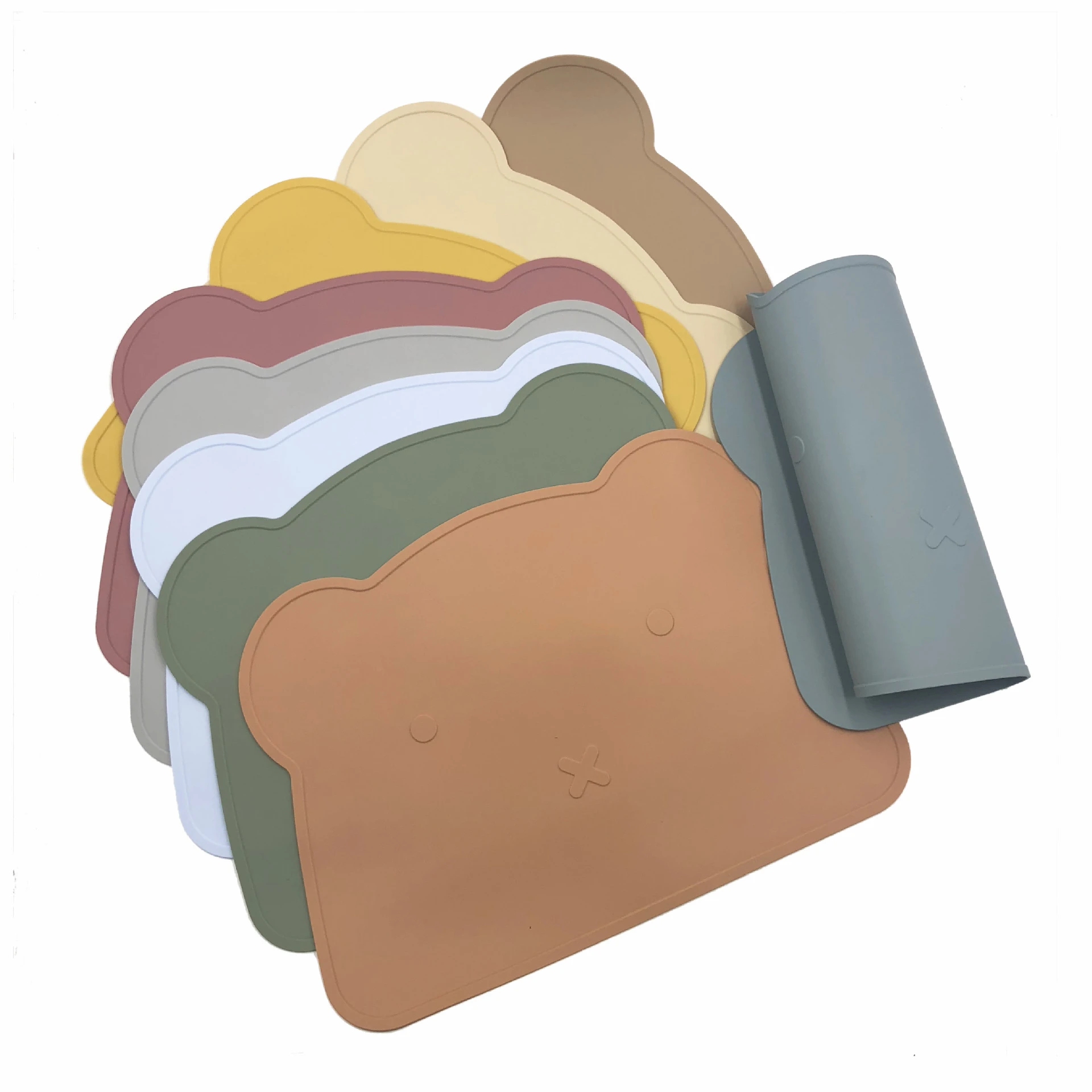 Cartoon Bear Wholesale Baby Feeding Supplies Bpa Free Kid Table Mat Kitchen Dining Baby Silicone Placemat