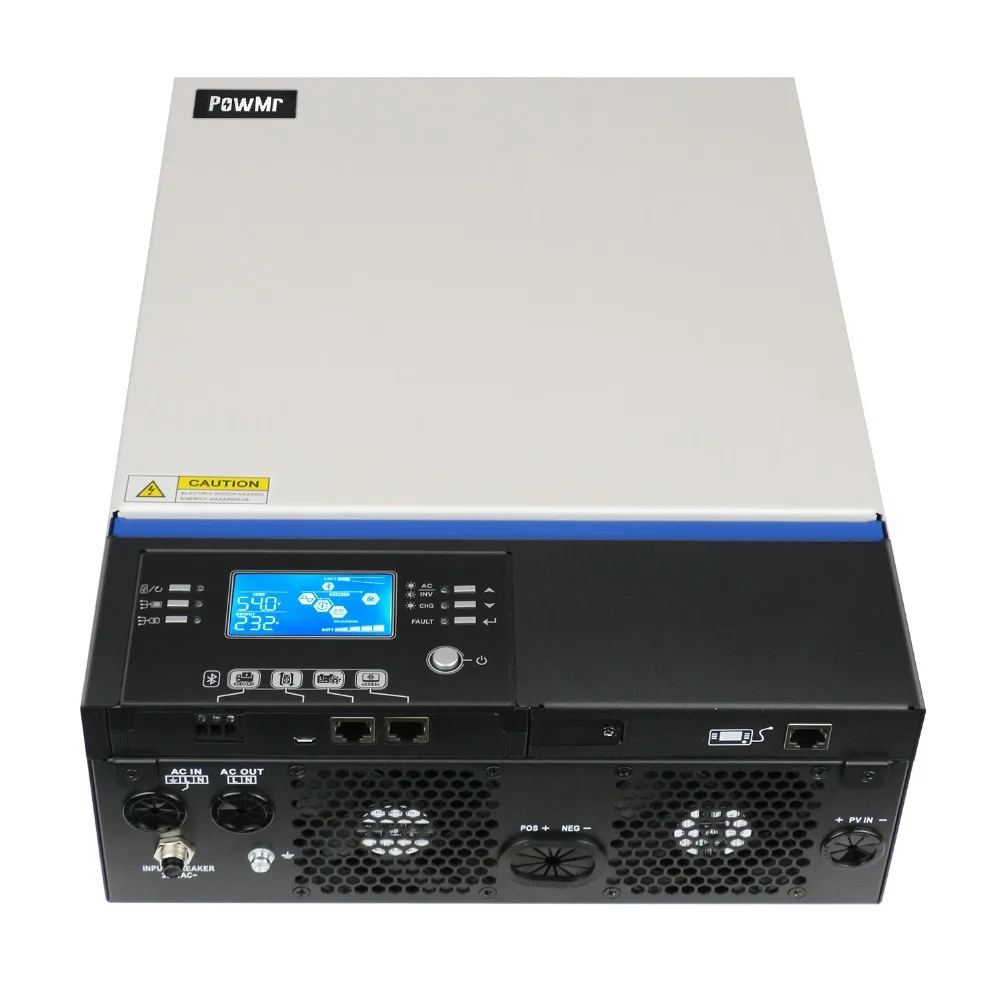 Инвертор PowMr 5 ква кВт 48 в 230 В переменного тока 3 24 Voltronic VM III с зарядным устройством 80 А MPPT Solar PV гибридный солнечный инвертор