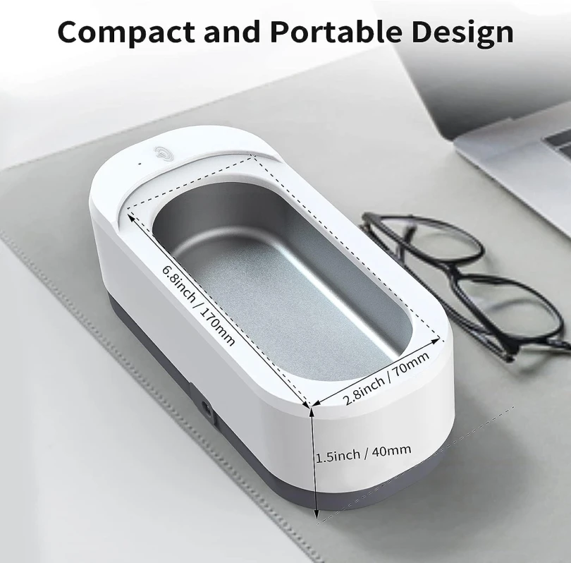 Portable 350ML Multifunctional Household Ultrasonic Cleaner Electric/Battery Powered Jewelry Cleaning Machine Popular Design