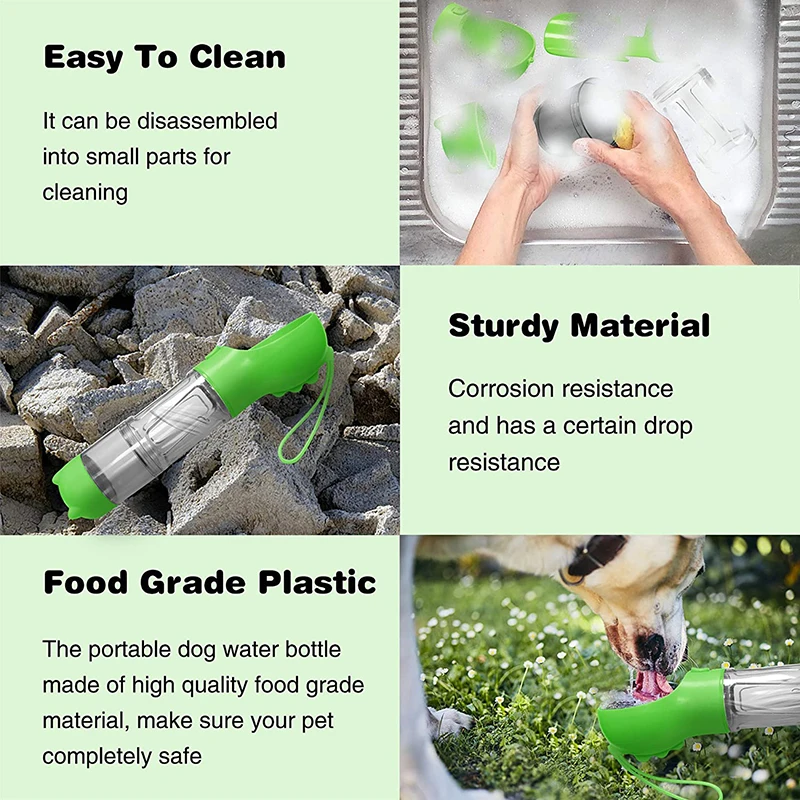  Outdoor Leak Proof Food Grade Travel Drinking Feeding Portable Pet Dog Water