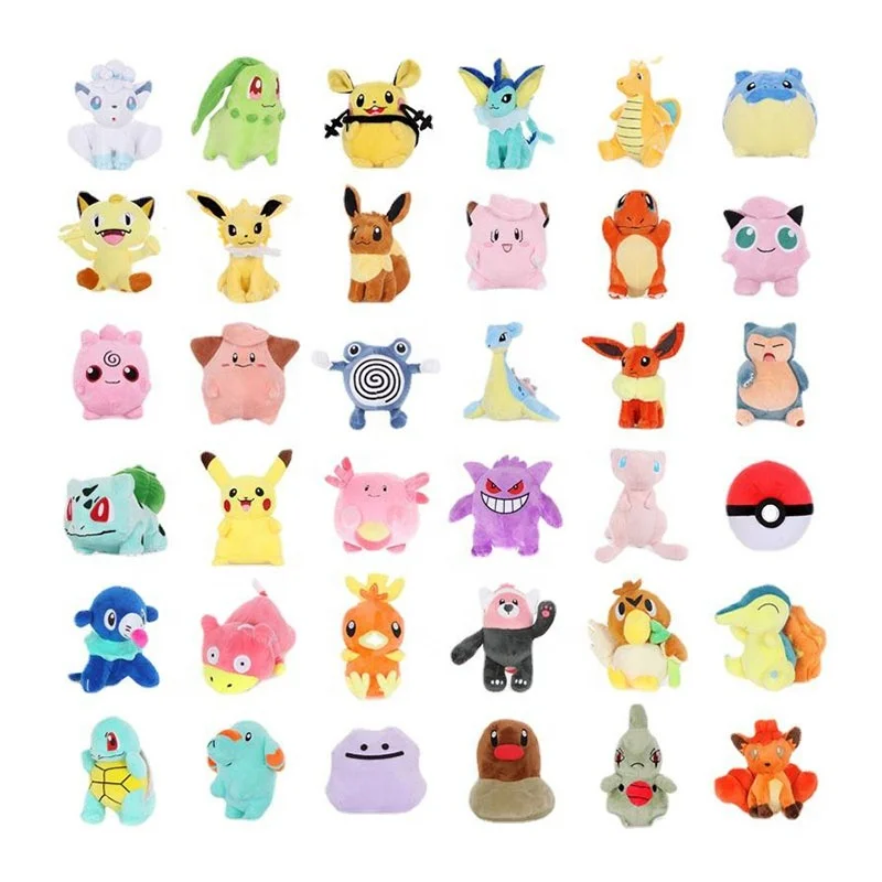 Factory Cheap wholesale pokemoned plush toys 8 inches 150 models kawaii soft doll for claw machine plush doll for kids toy