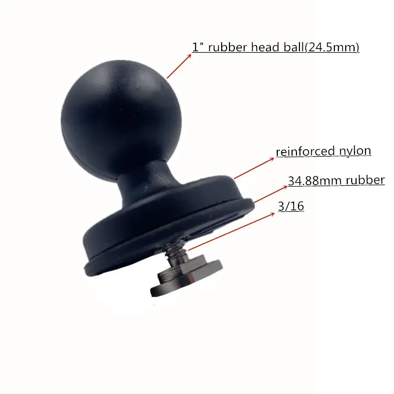 Van truck car phone mount long arm dashboard for gopro 1' t bolt track ball mount tablet car bracket phone holder for ram