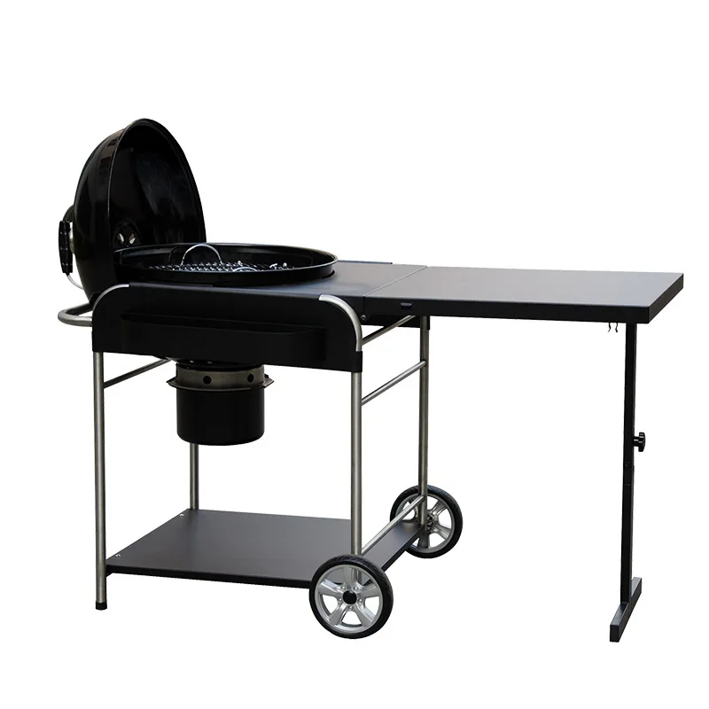 
New Style commercial folding trolley lamb spit roaster charcoal BBQ grill with table 