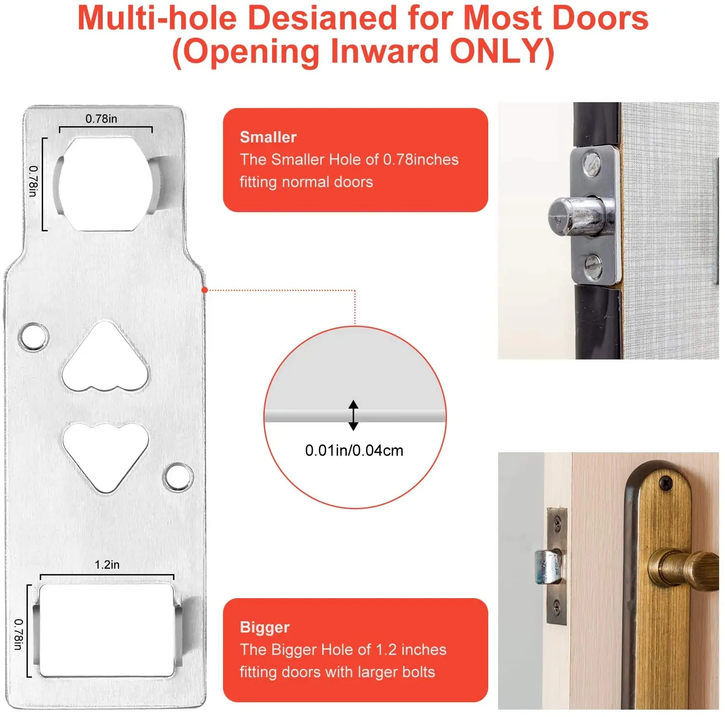 New Portable red green blue Security Door Lock Travel Guard Hotel School DIY Privacy PadLock Stopper Home Lock