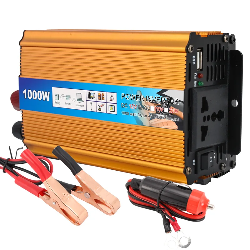 Factory directly sell golden shell color power inverter DcTo Ac 1000W inverter for home office use