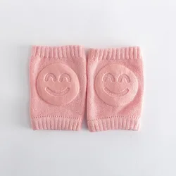 2022 New Baby Knee Support Smiley Print Silicone Baby Anti-collision Cushion Cotton Toddle Knee Pad