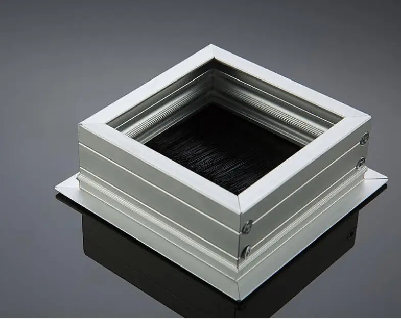High Quality desk Rectangular Cable Computer Desk Hole Cover Cable Grommet With Brush