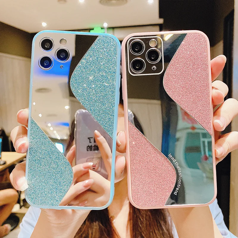 Новый зеркальный сетчатый красный подходит для iPhone11 Pro Max X / 7/8 защитный чехол 12mini Чехол