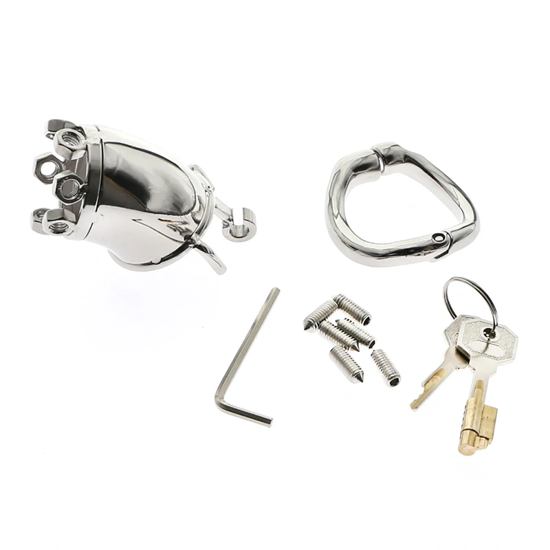 CBT CHASTITY  OF THORNS Stainless Steel Chastity Cage With With arc-shaped Cock Ring BDSM toys Bondage Fetish cock toys
