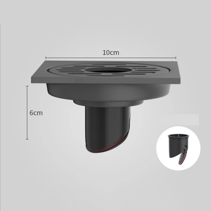 DL-07 304 SS Anti-Odor Floor Drain Strainer bathroom sink Strainer Sewer Stopper Drainer Hair Catcher square floor drain