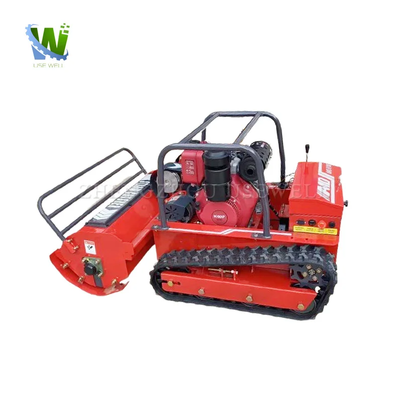 Fast Weeding Mini Electric Remote Control Drum Petrol Cylinder Riding Crawler Lawn Mower Gasoline Robot Grass Cutting Machine