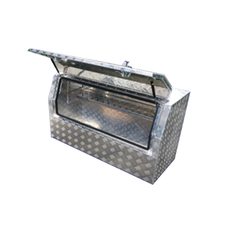OEM Custom Bending Sheet Metal Fabrication Lockable Stainless Steel Aluminum Tool Storage Box Waterproof Truck Toolbox