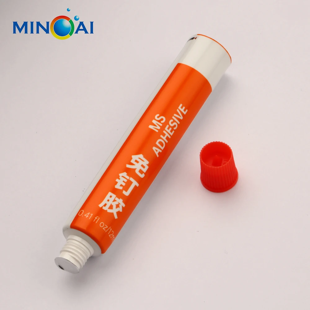 Custom Printed Empty MS Adhesive Glue Stick Tube Plastic Packaging