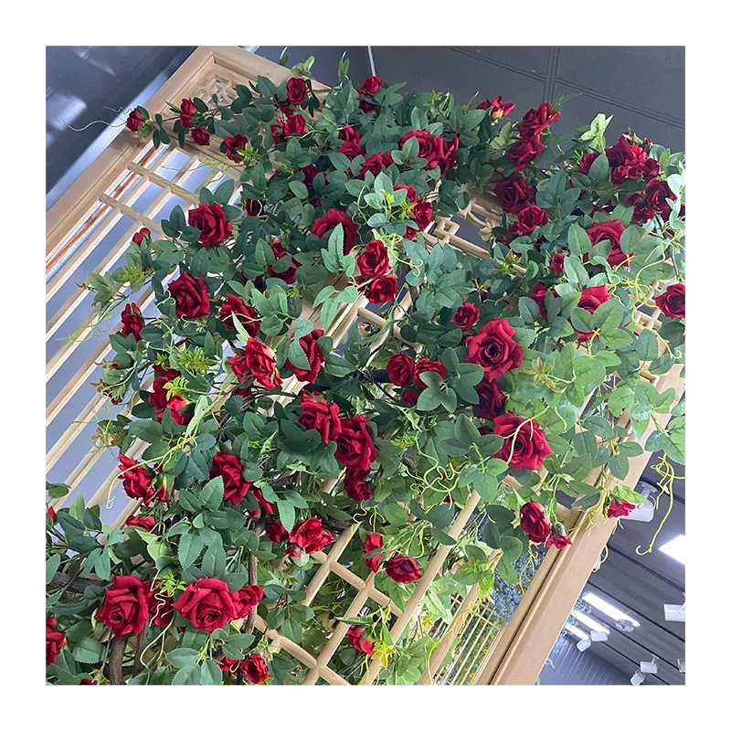 Promotion Price Cheap Wholesale Artificial Flower rose vine hanging