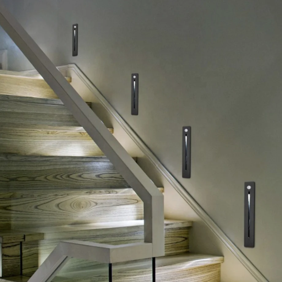 Indoor Outdoor Modern Stair Step Wall Lamp Staircase 3W Recessed LED Step Light