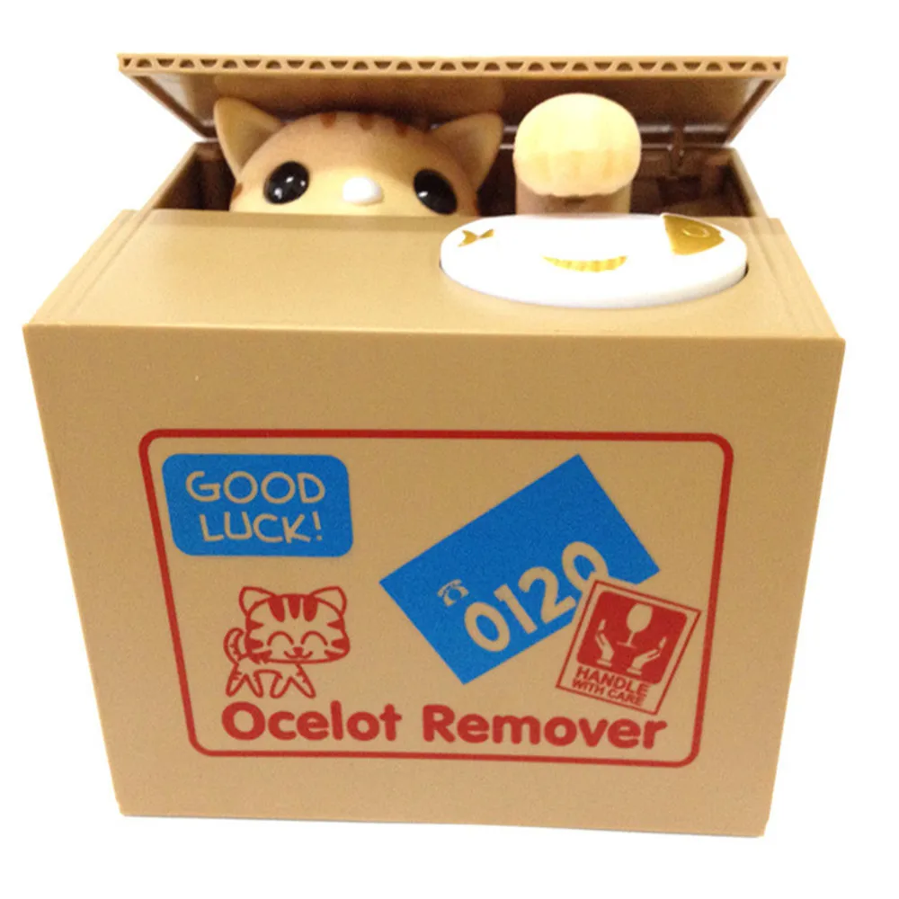 UCHOME Japanese Money Stealing Cat Savings Bank Gift Creative English Cartoon Little Meow