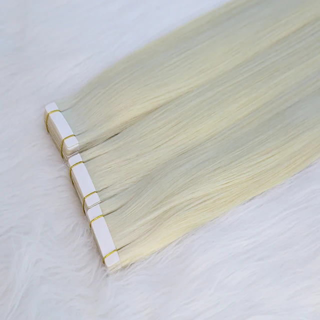 Factory Wholesale Double Drawn 100% Human Virgin Remy Invisible Adhesive Tape In Hair Extensions