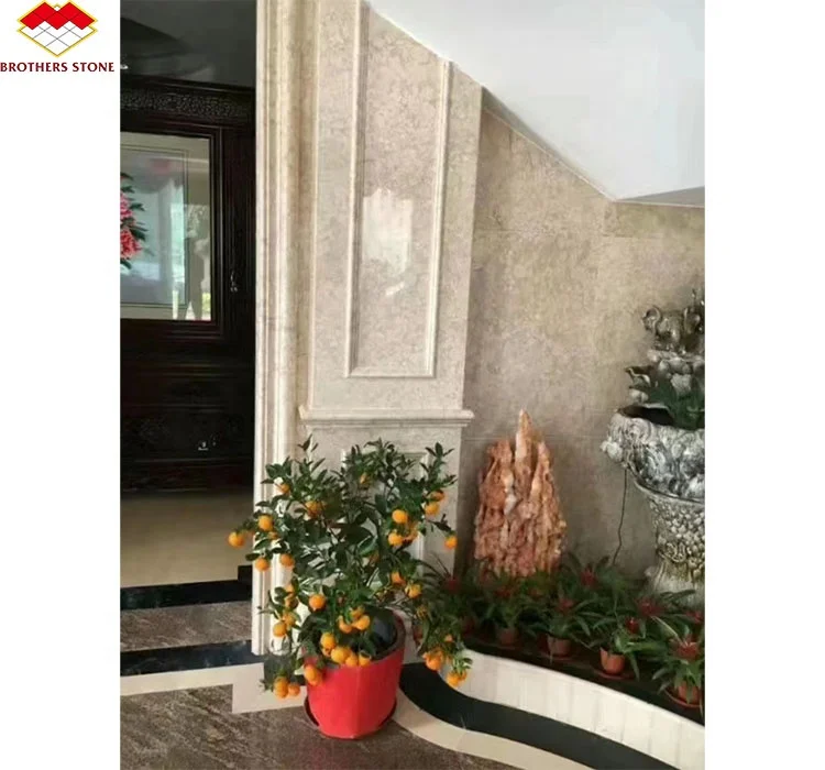Modern Paris Beige Marble Natural Stone for Interior Wall Cladding Decor