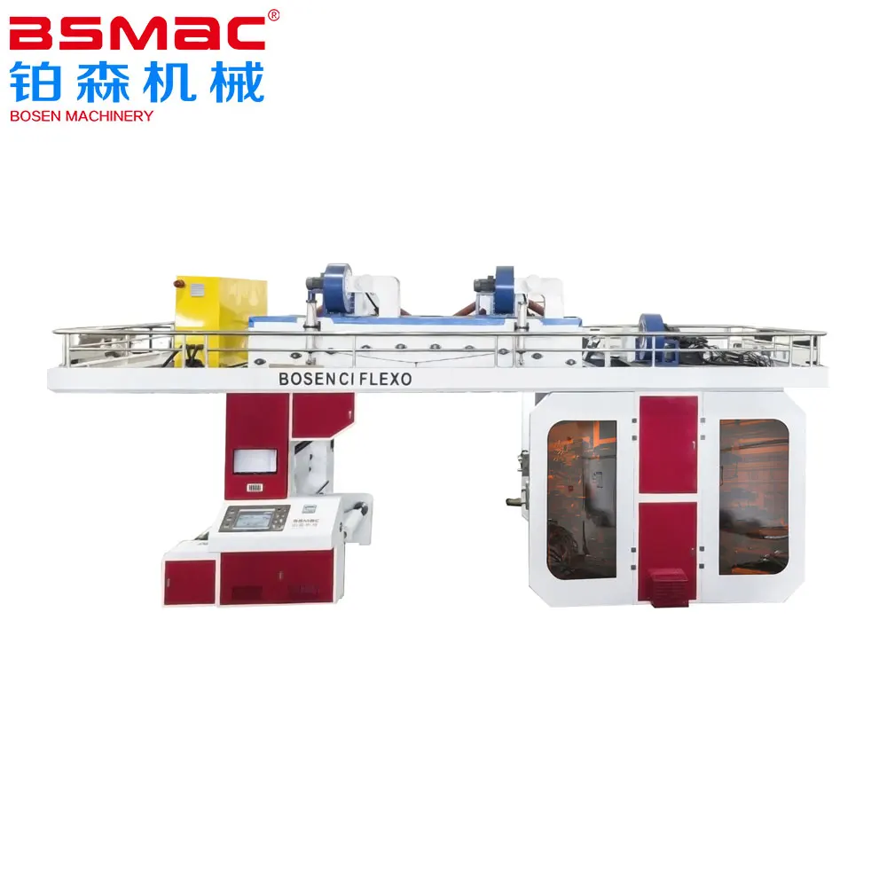 CE Certificate 6 colour BOPP PE Plastic Film Roll Bag CI Central Drum Type Flexo Printing Machine