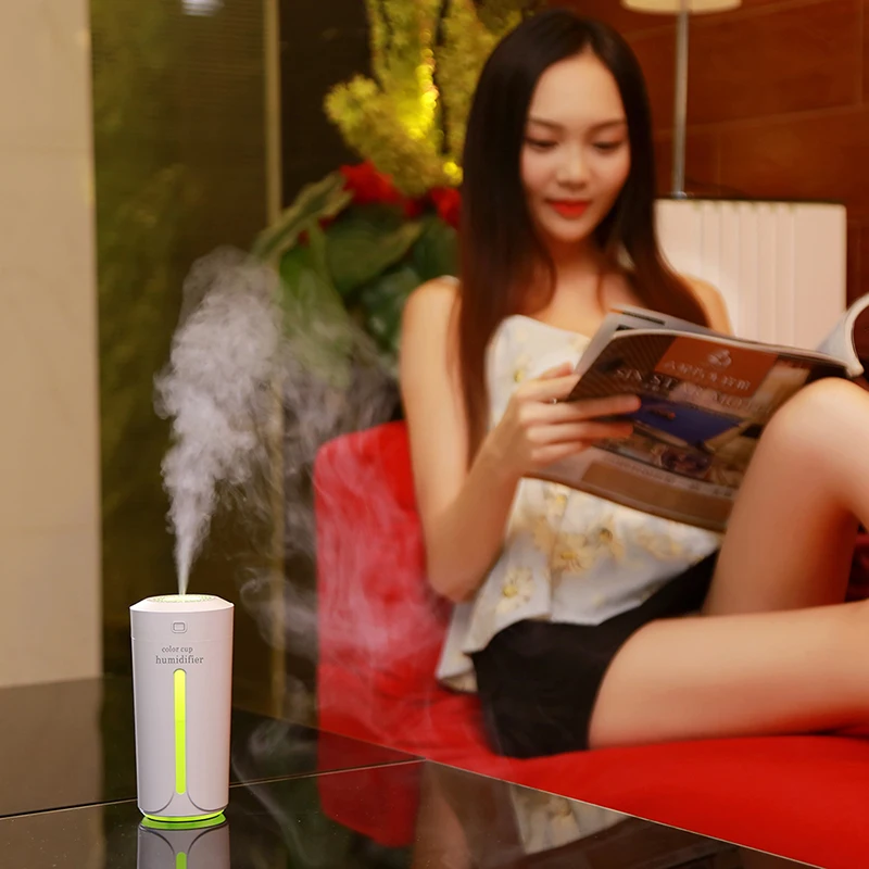 230ml h20 spray nano mist kids portable car home USB mini bottle cup 7 color lamp Star Black Humidifier Humidifiers For Babies