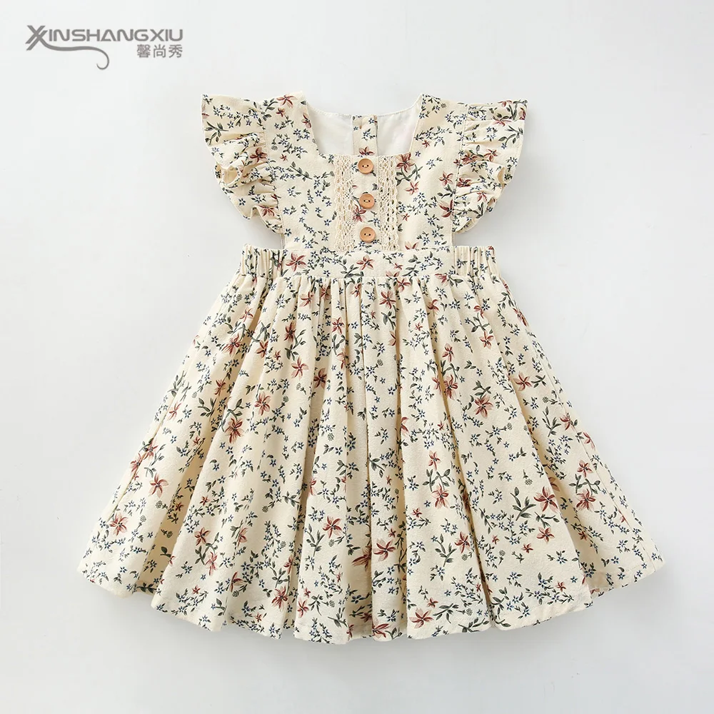 
Factory Directly Best Price Pinafore Dress Cotton One Piece Dress For Baby Girls 