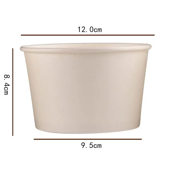 
Compostable Bio Degradable Printed Paper Ice Cream Cup Wholesale Ice Cream Paper Bowl With Lids 