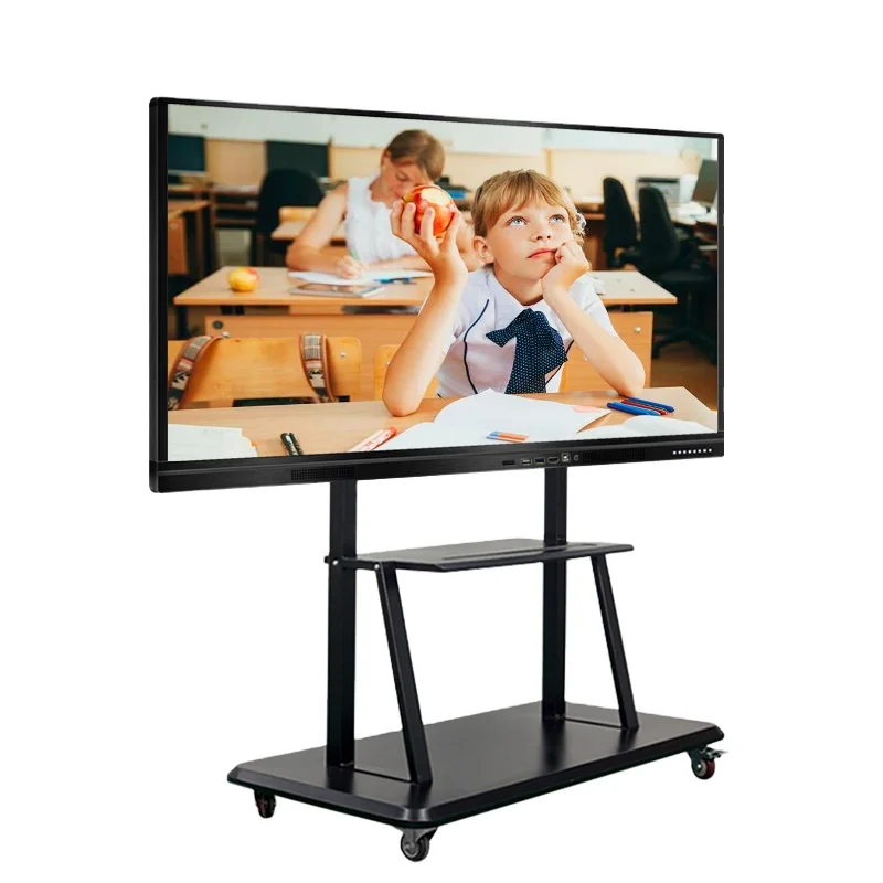 Прямая продажа с завода, умная интерактивная доска с сенсорным экраном 75 дюймов, белая доска с функцией двойной системы для конференций и преподавания