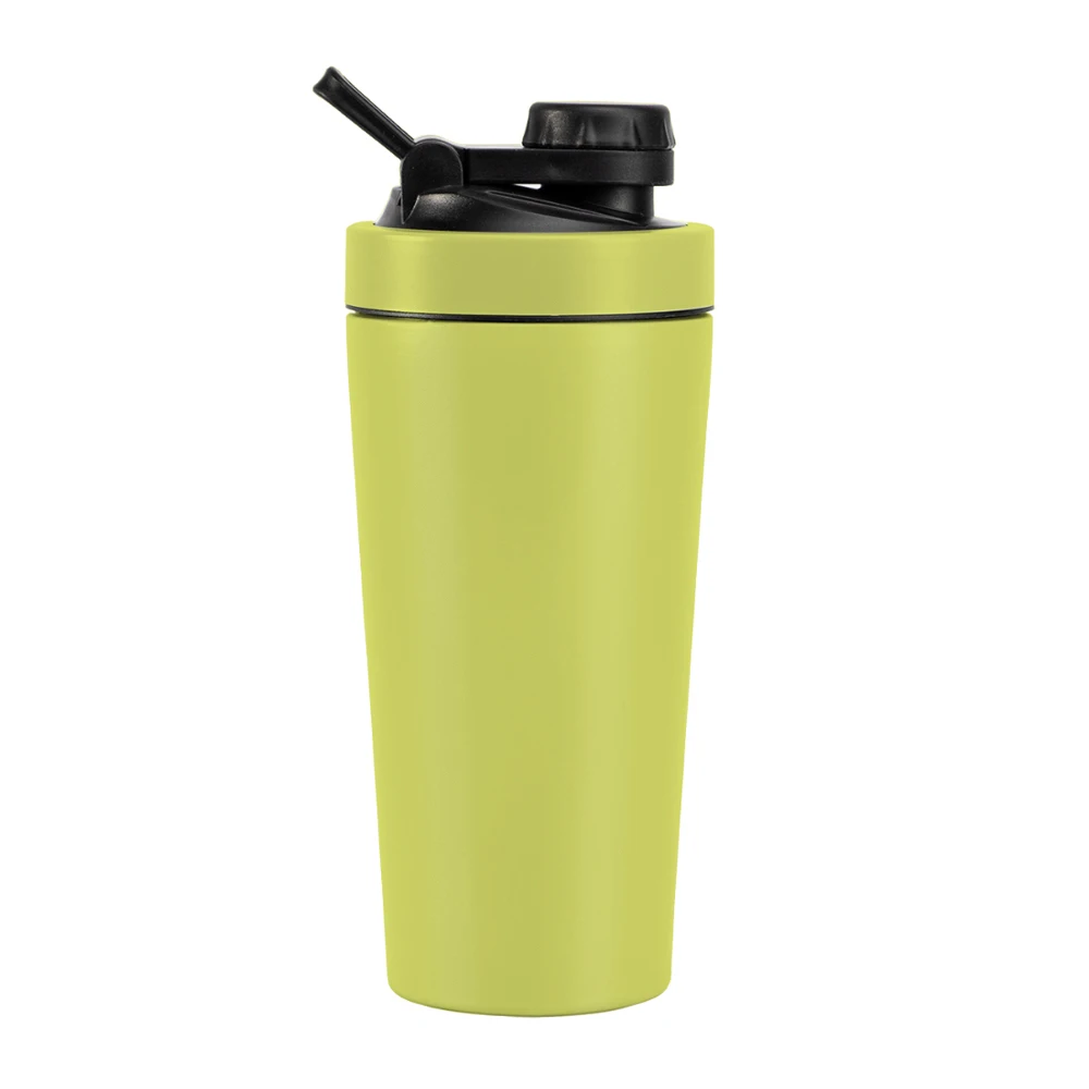 Eco Friendly Blender Fitness Gym Metal Cup Vacuum Stainless Steel Insulation Protein Shaker Yoga Water Bottle With Custom Logo