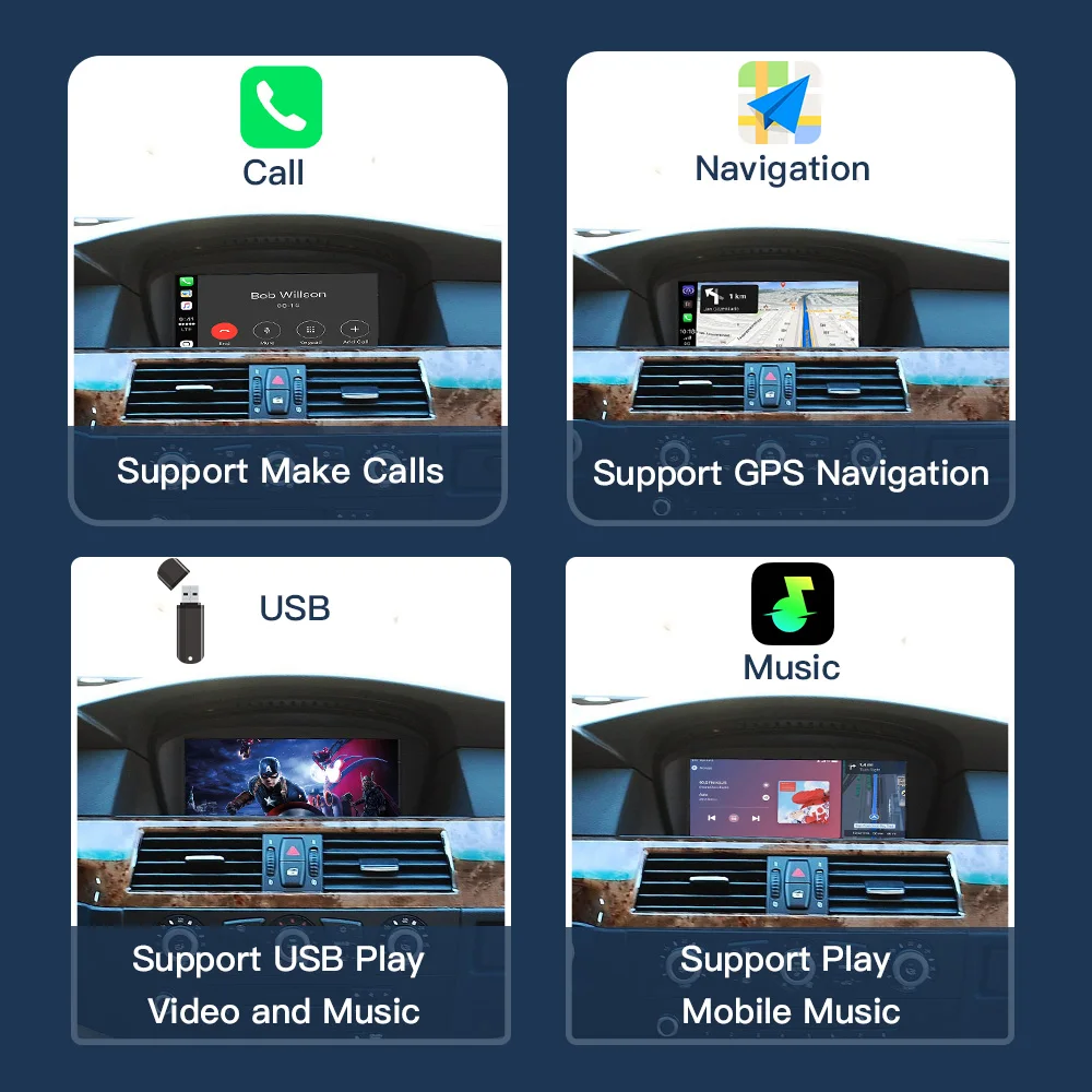 CARABC 8.9 inch Original Screen Linux System For BMW cic ccc 3/5 Series E60/E90 dvd car player android