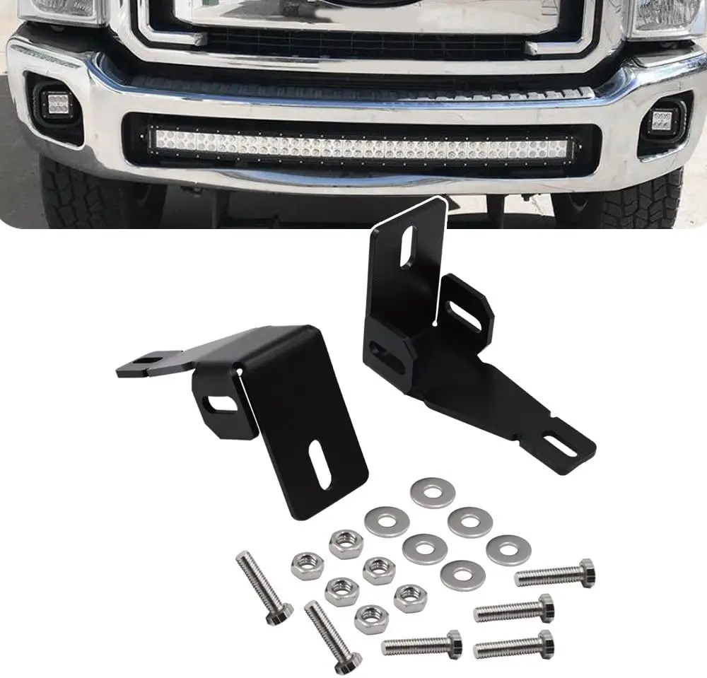 NEWWIND Front Hidden Bumper Fog Light Mounting Brackets For 3 inch LED Light Cube Fit 1999-2016 F250 F350 F450