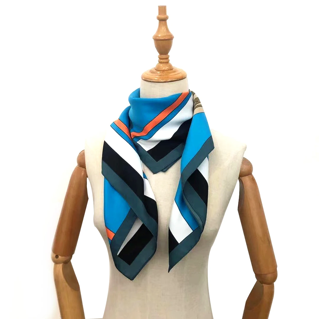 New Product Custom Design Scarves Printed Women Square Scarf