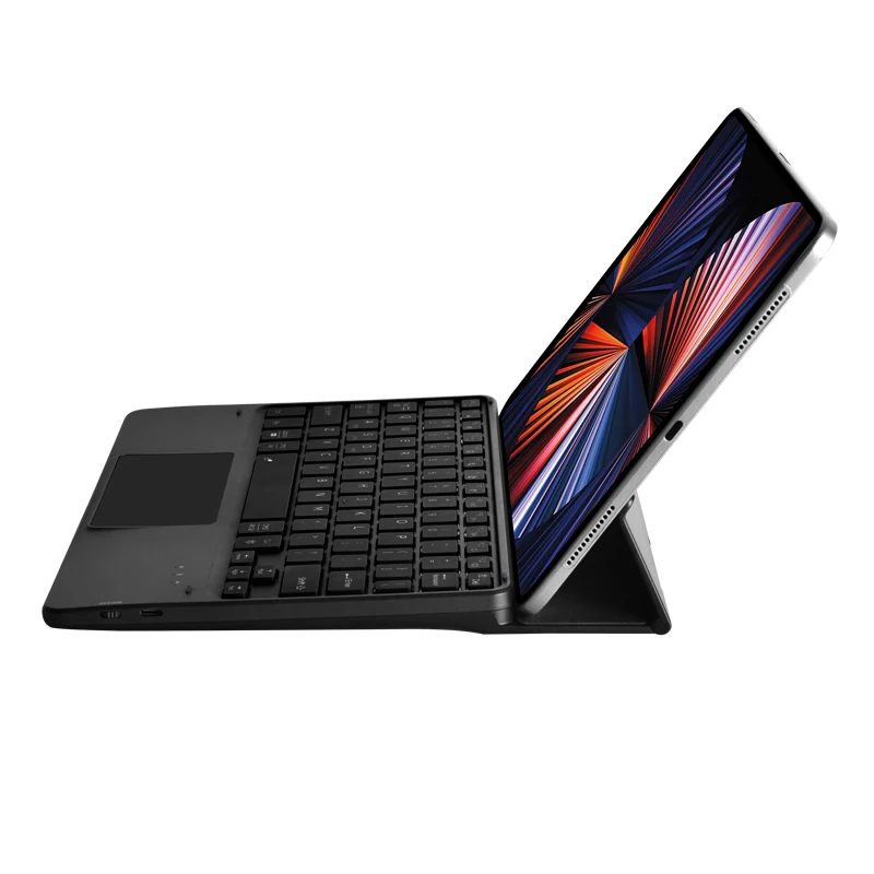 Wireless BT Backlit Trackpad Keyboard For iPad With Stand Case Compatible With IOS Android Windows Tablet Mobile Phone