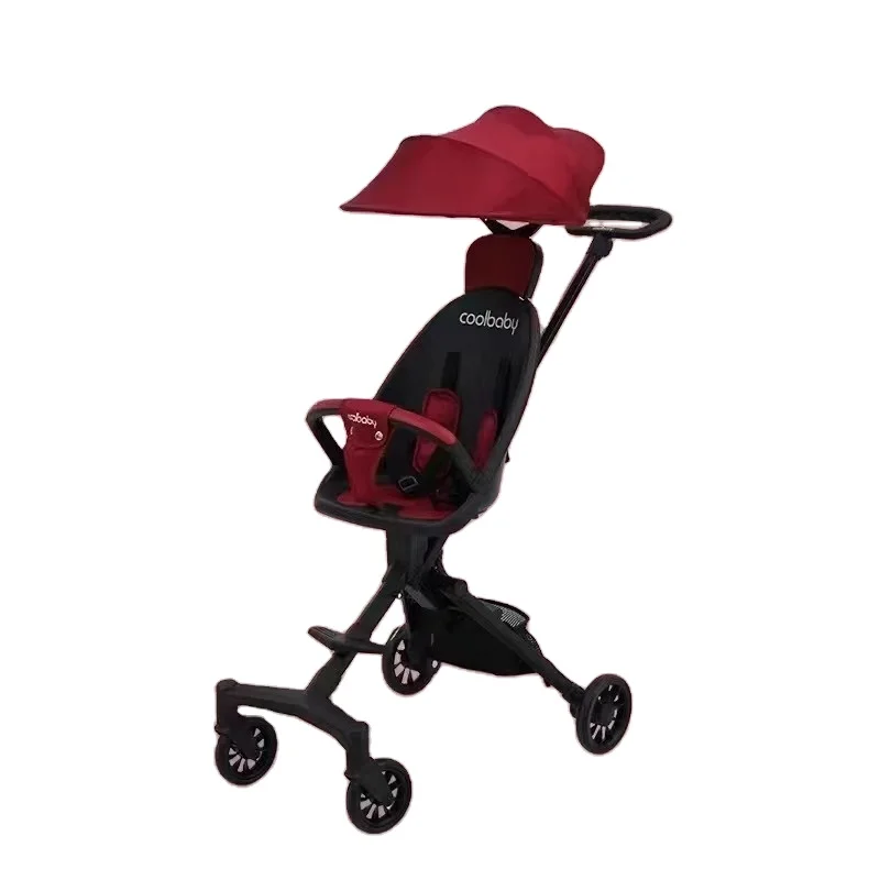 The high landscape baby stroller can be seated on a two-way vibration-proof children's folding stroller
