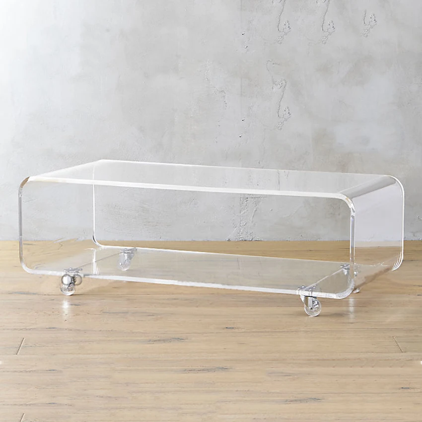 Modern Style Tv Cabinet Living Room Simple Acrylic Floor 2 Floors Mobile Cabinet Household Small Tv Cabinet