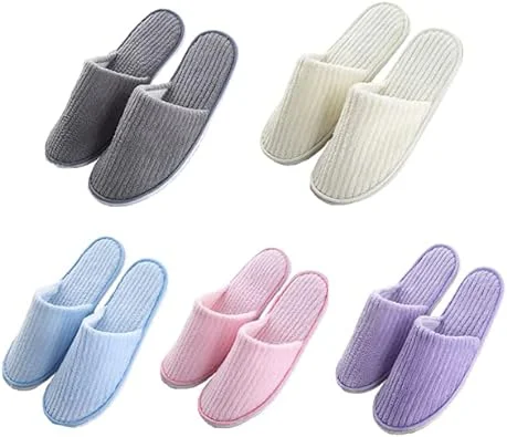 Custom Hotel Supplies Guest Room Spa Travel Closed Toe Disposable Slippers
