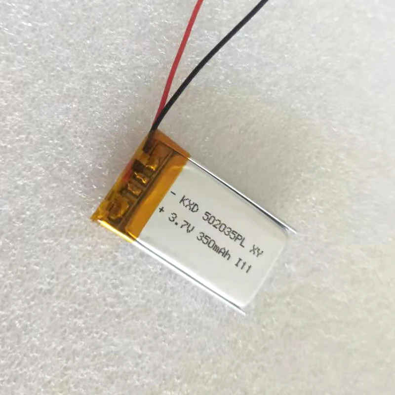 Factory Lipo battery 3.7v 300mah 400 mah 502035 li polymer battery IEC62133 502035PL 3.7 v 350mah li-ion rechargeable battery